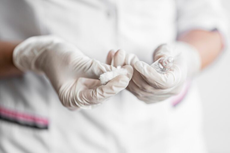 nitrile examination gloves